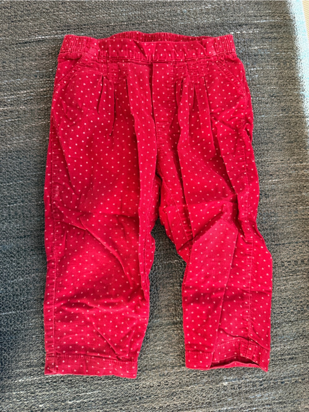 GAP Red Polka Dot Corduroy Joggers